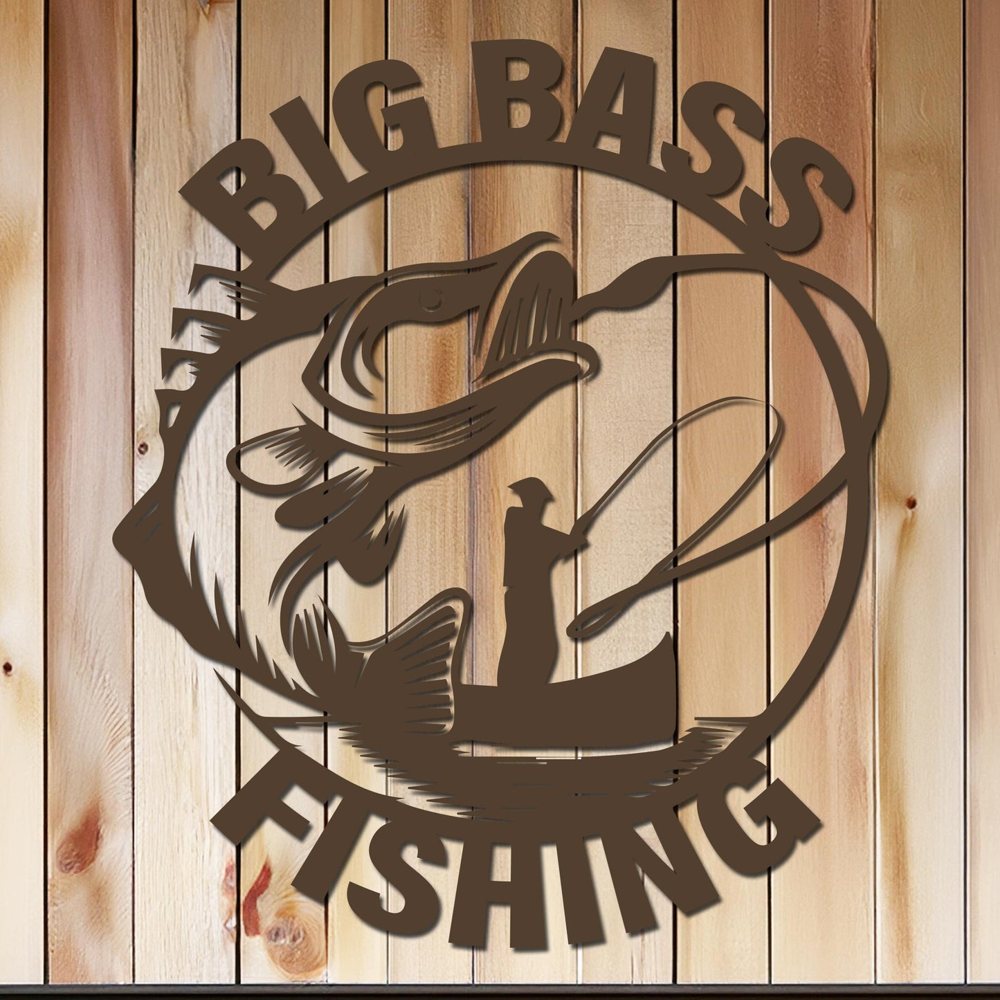 Big Bass Fishing Sign