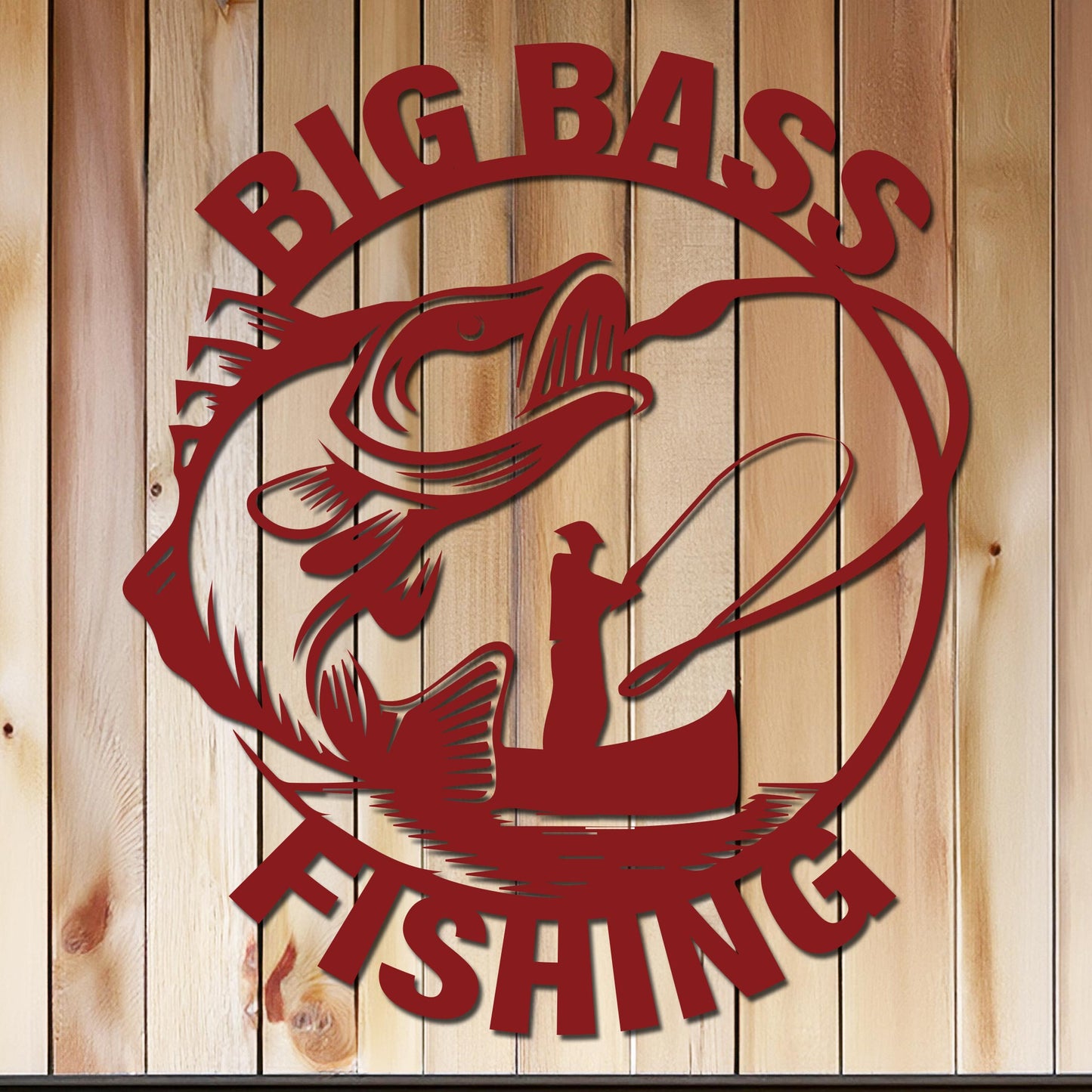Big Bass Fishing Sign