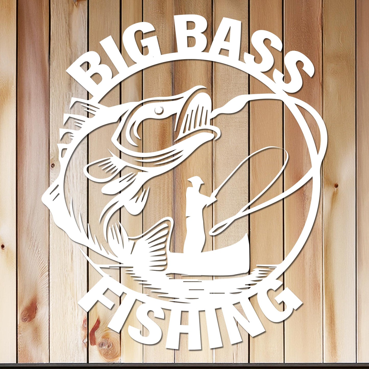 Big Bass Fishing Sign