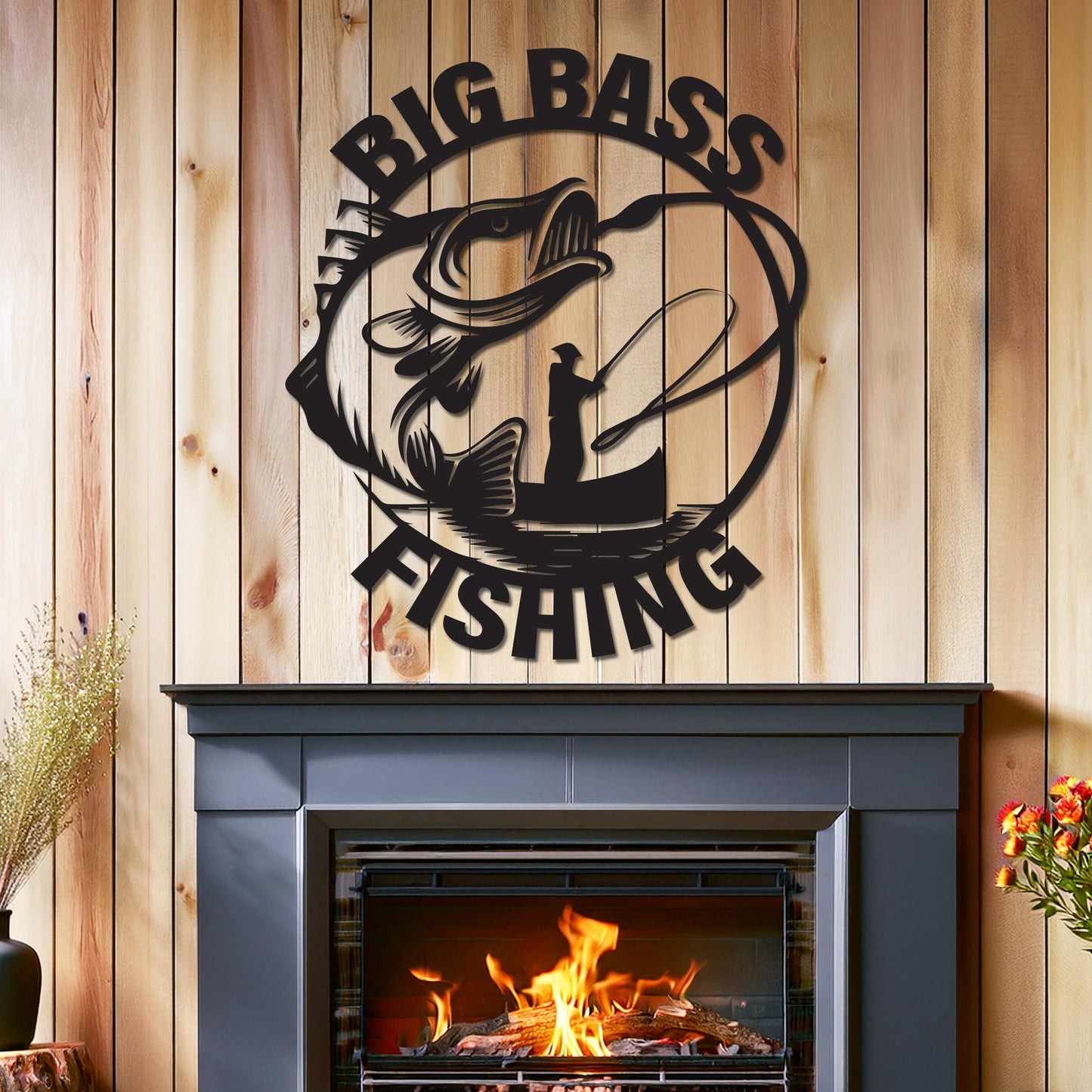 Big Bass Fishing Sign