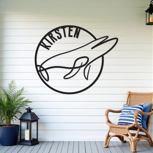 Blue Whale Name Sign