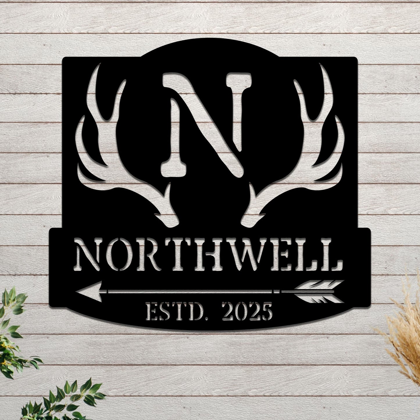 Ranch Sign With Antlers