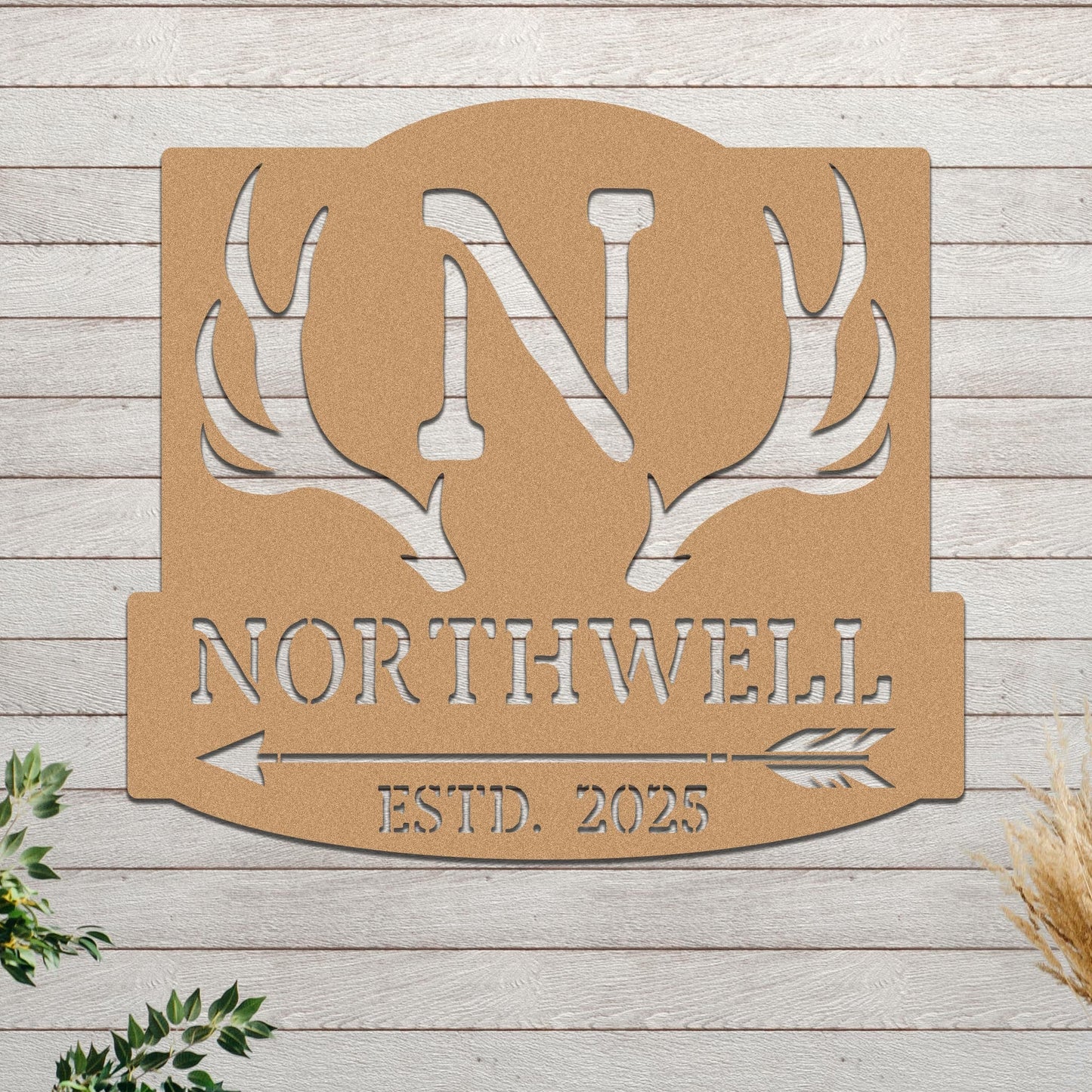 Ranch Sign With Antlers