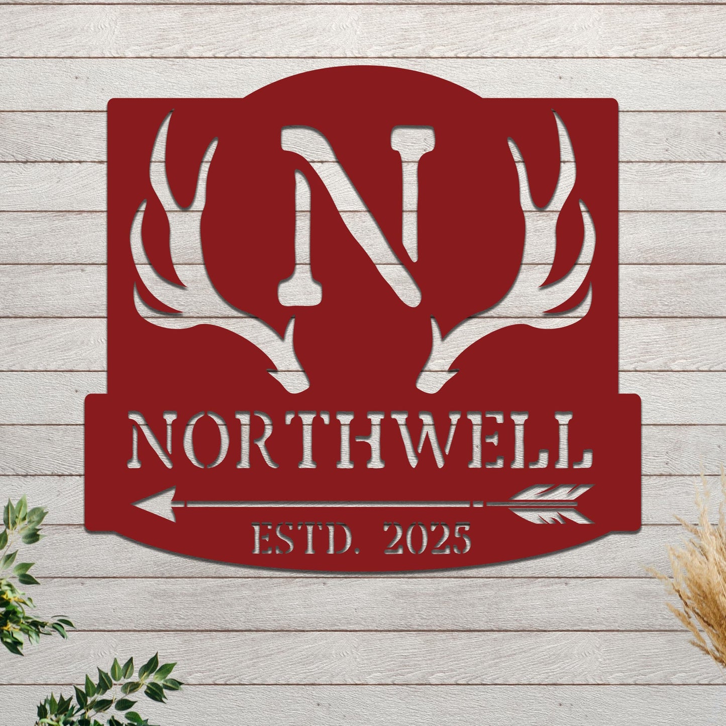 Ranch Sign With Antlers