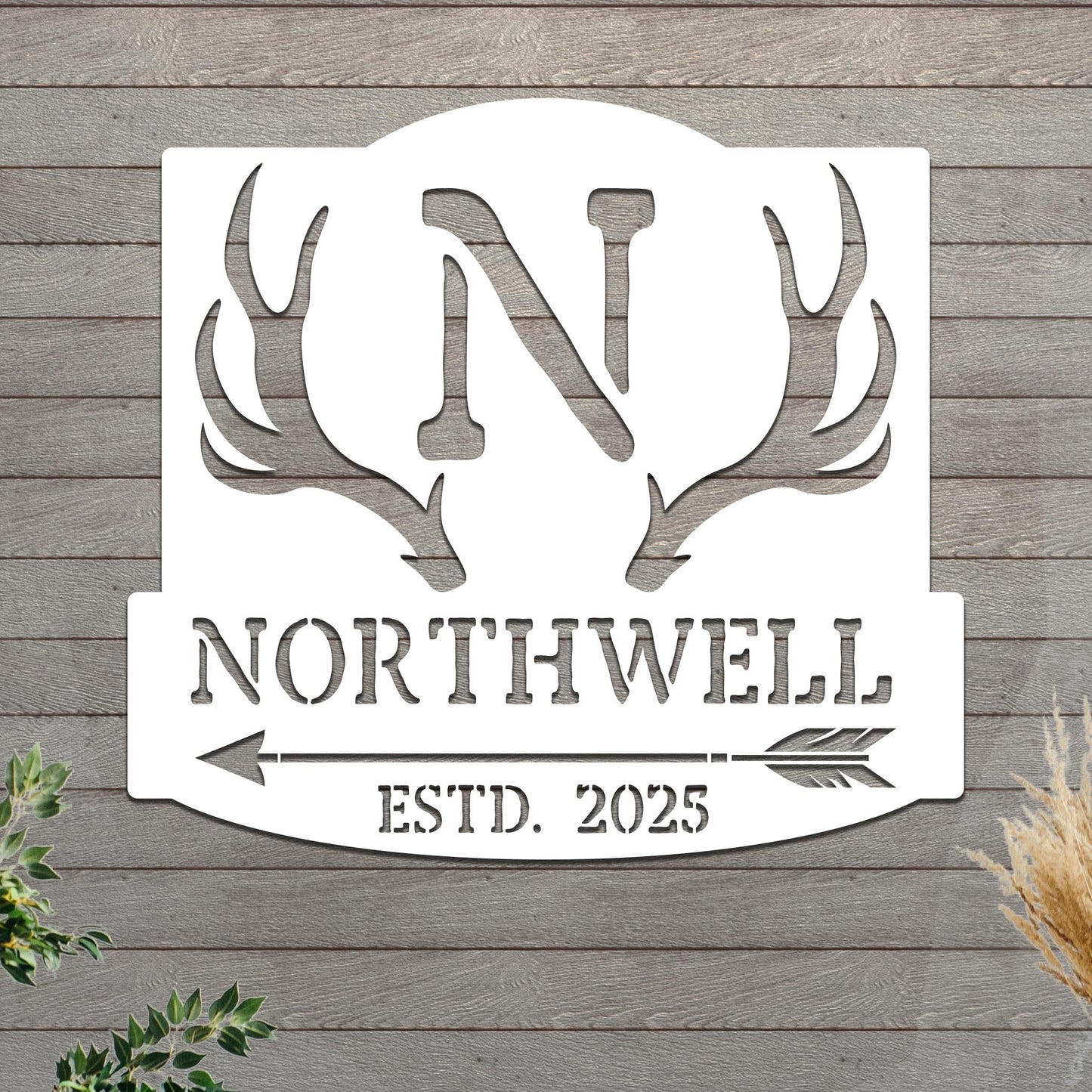 Ranch Sign With Antlers