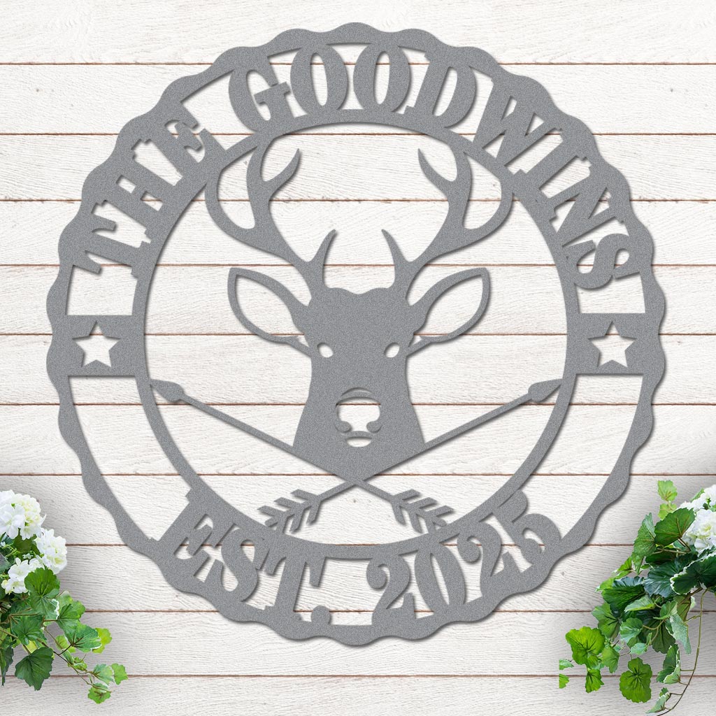 Custom Name and Est Date with Deer Design