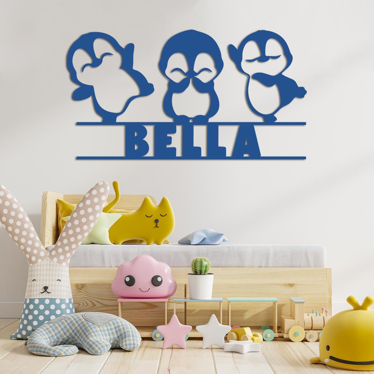 Dancing Baby Penguins w Name Sign