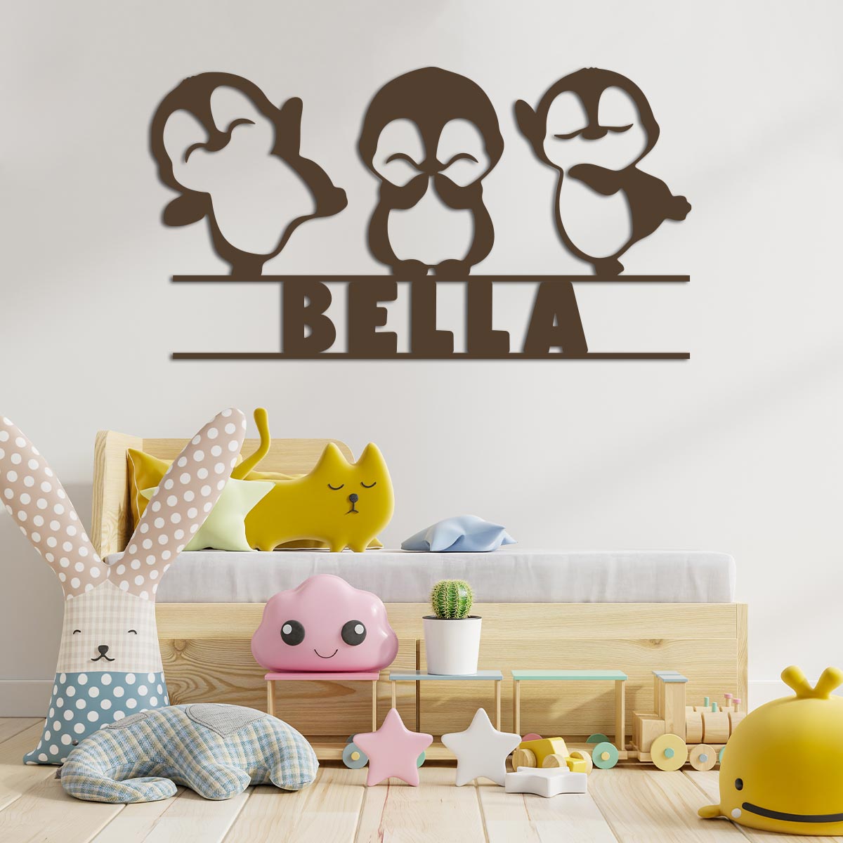 Dancing Baby Penguins w Name Sign