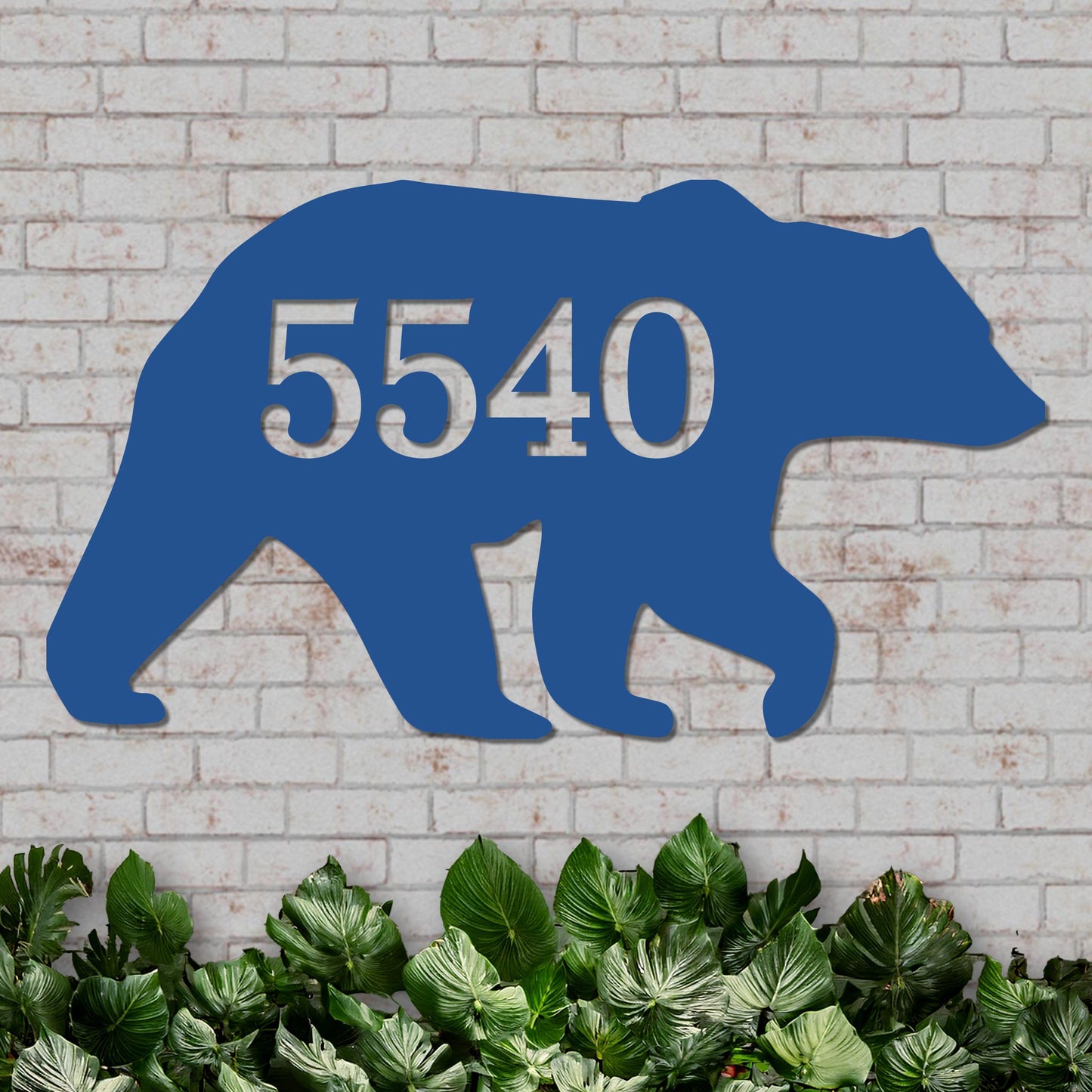 Decorative Bear House Number Sign