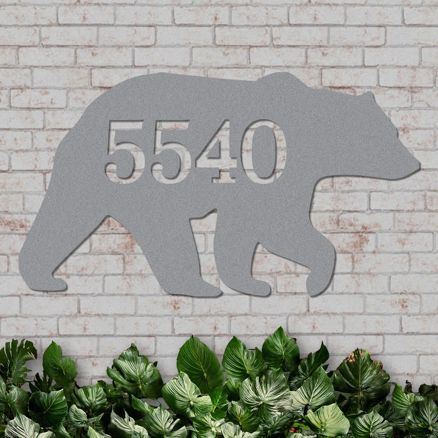 Decorative Bear House Number Sign