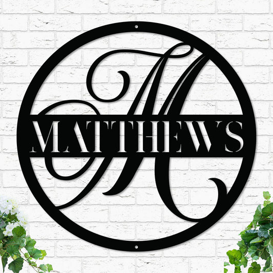 Decorative Monogram Initial and Name