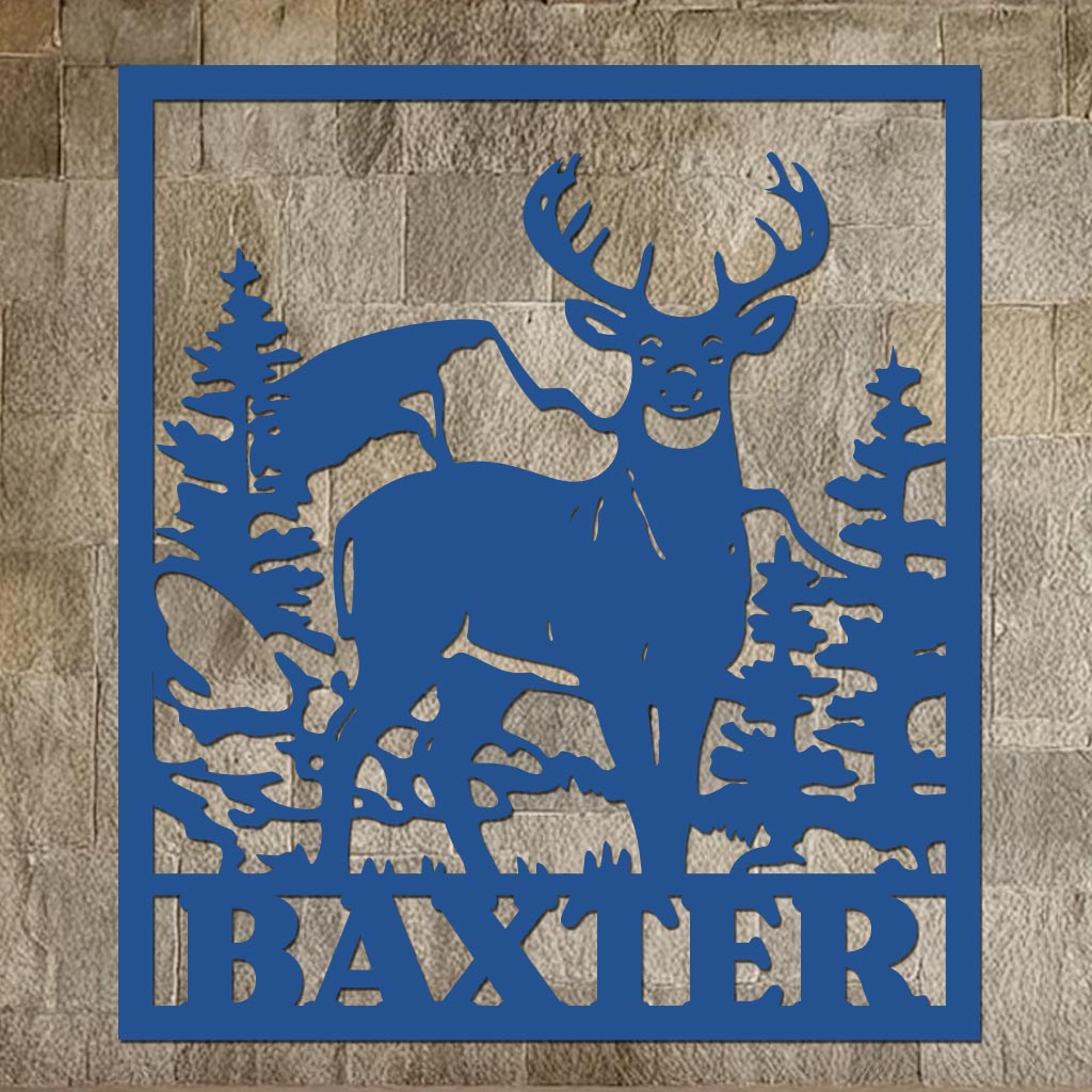 Deer Family Name Sign