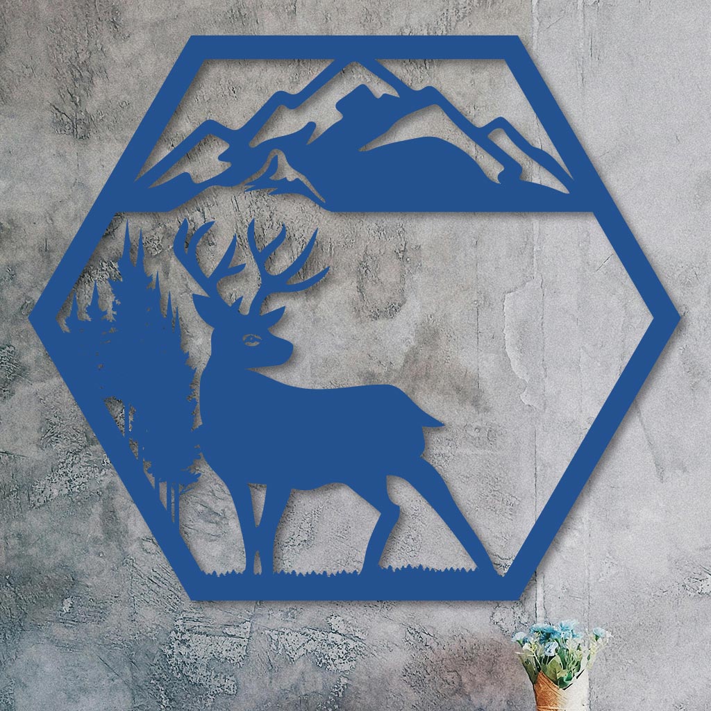 Deer in the Mountains Sign