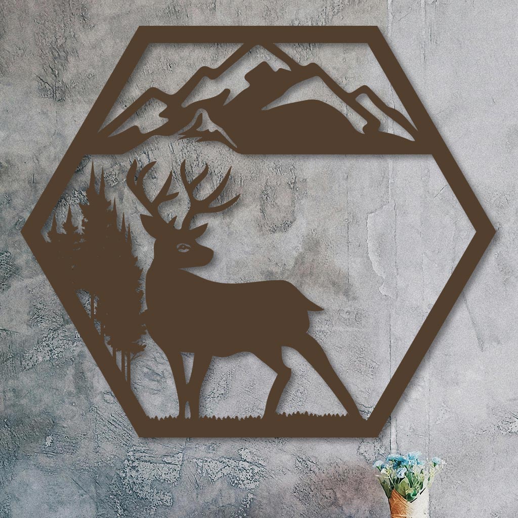 Deer in the Mountains Sign