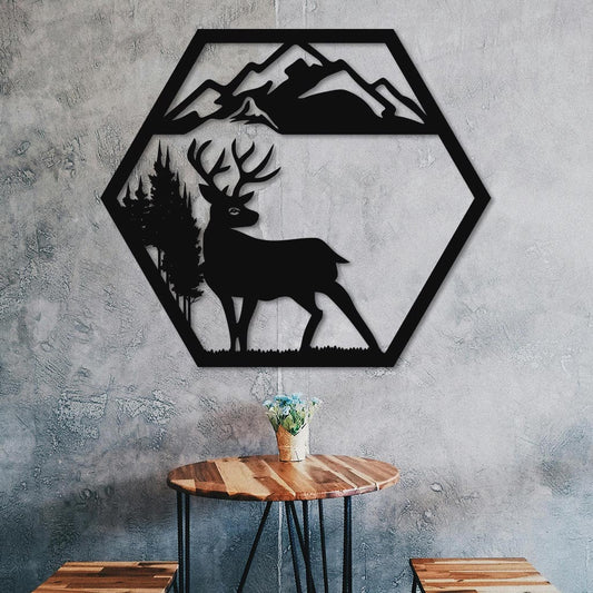 Deer in the Mountains Sign