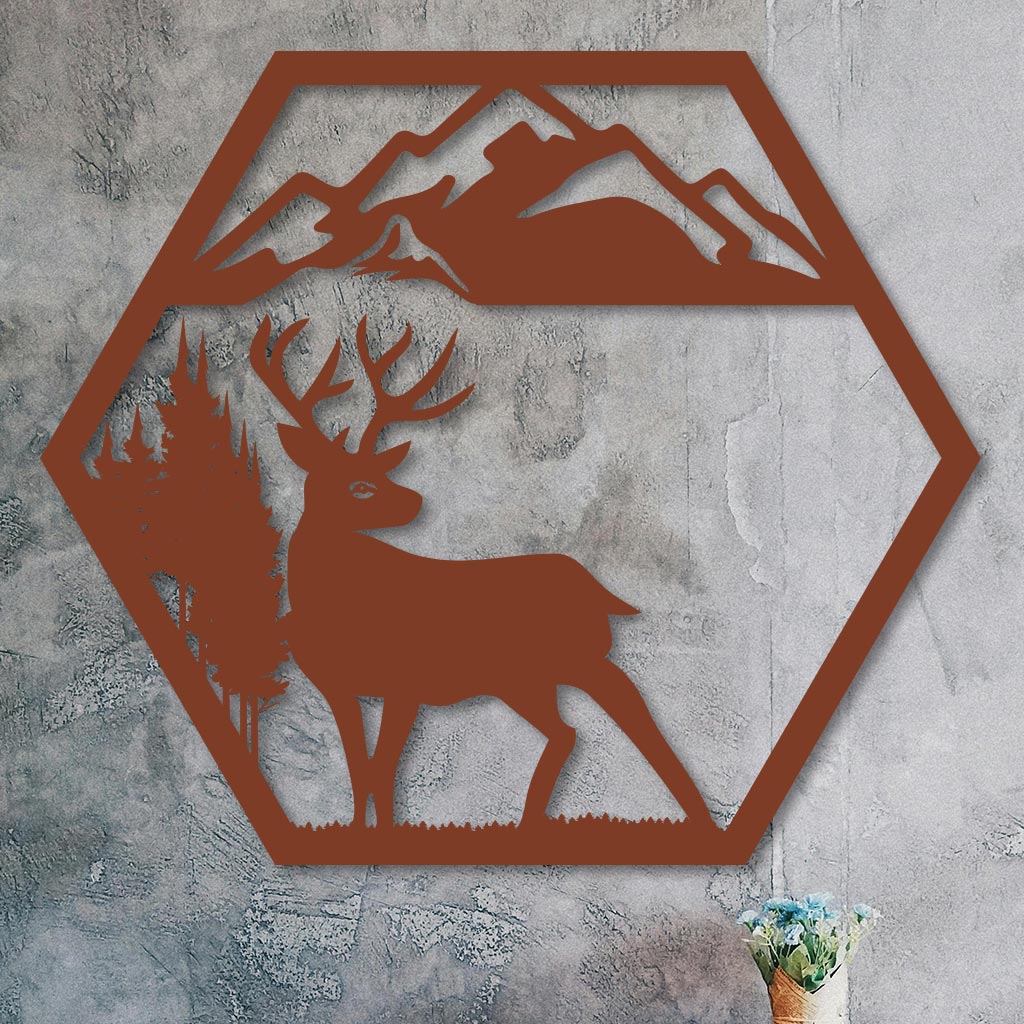 Deer in the Mountains Sign