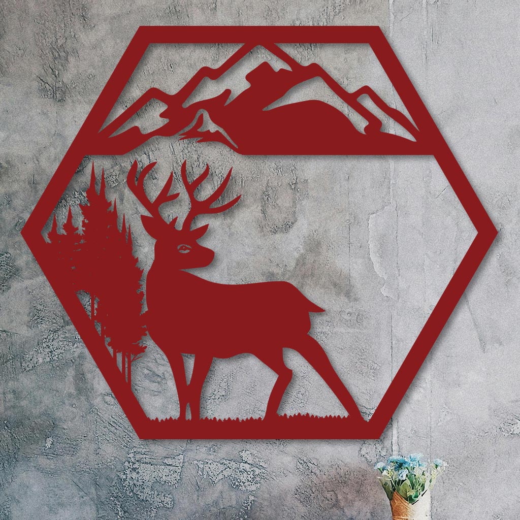 Deer in the Mountains Sign