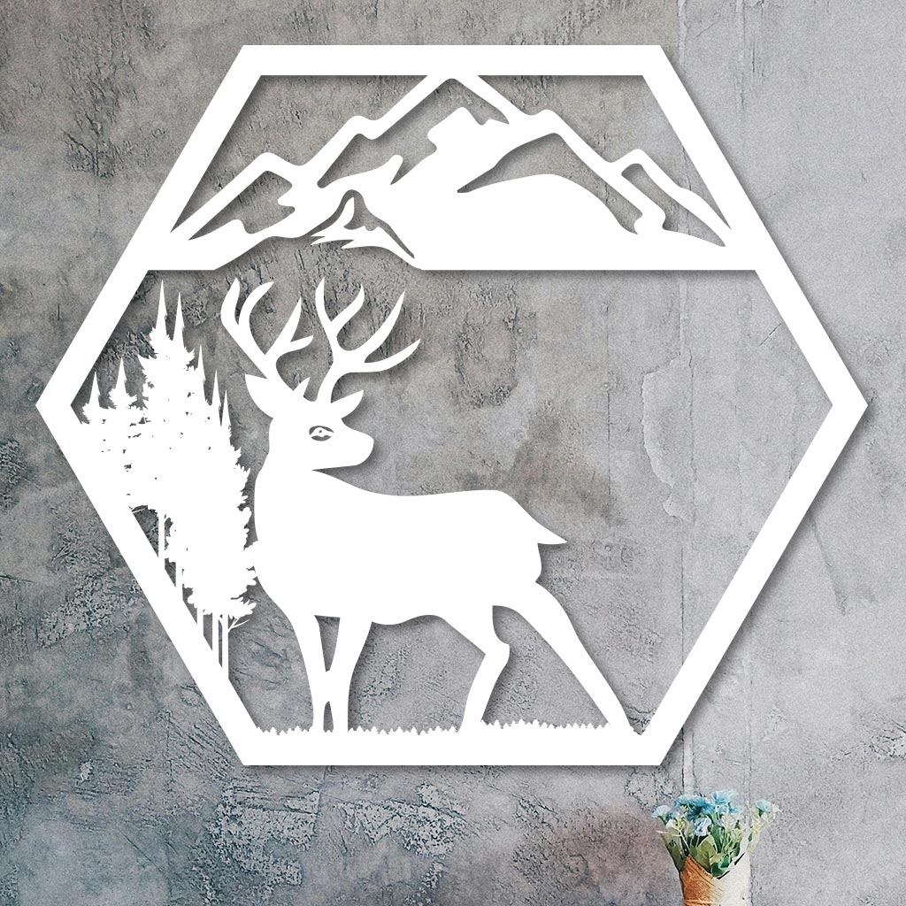 Deer in the Mountains Sign