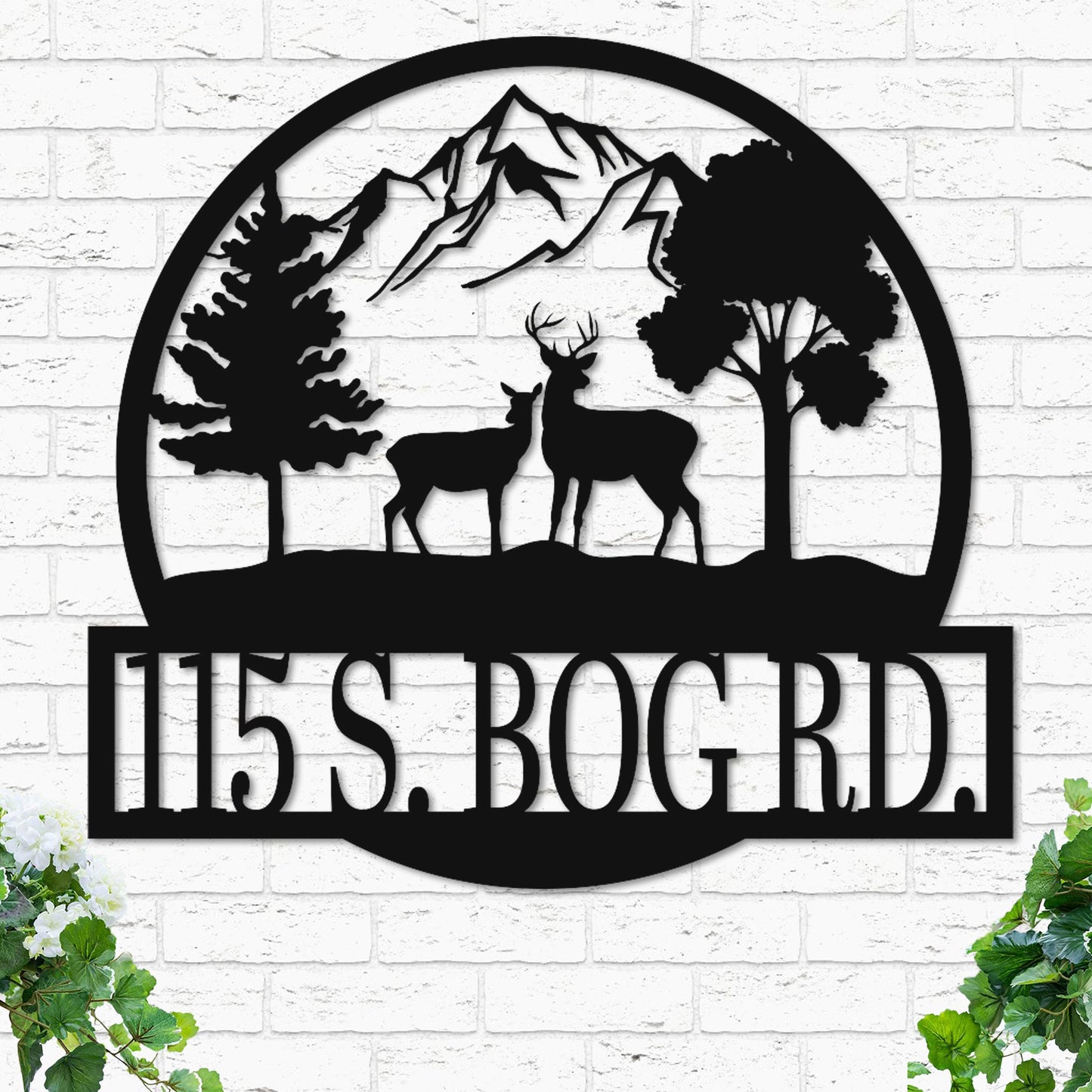 Custom Deer Landscape Sign