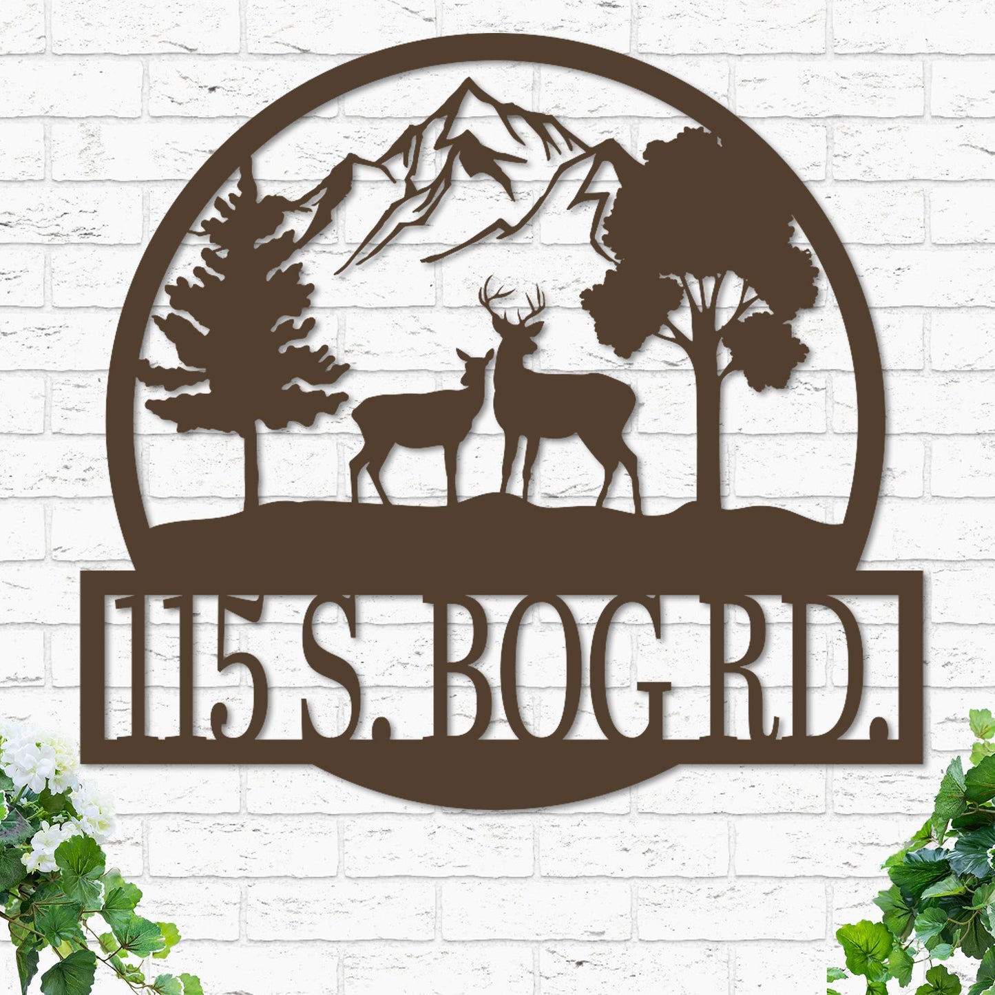 Custom Deer Landscape Sign