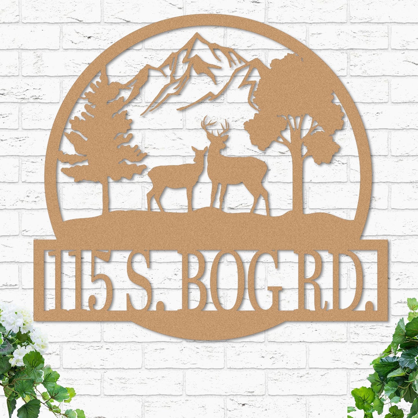 Custom Deer Landscape Sign