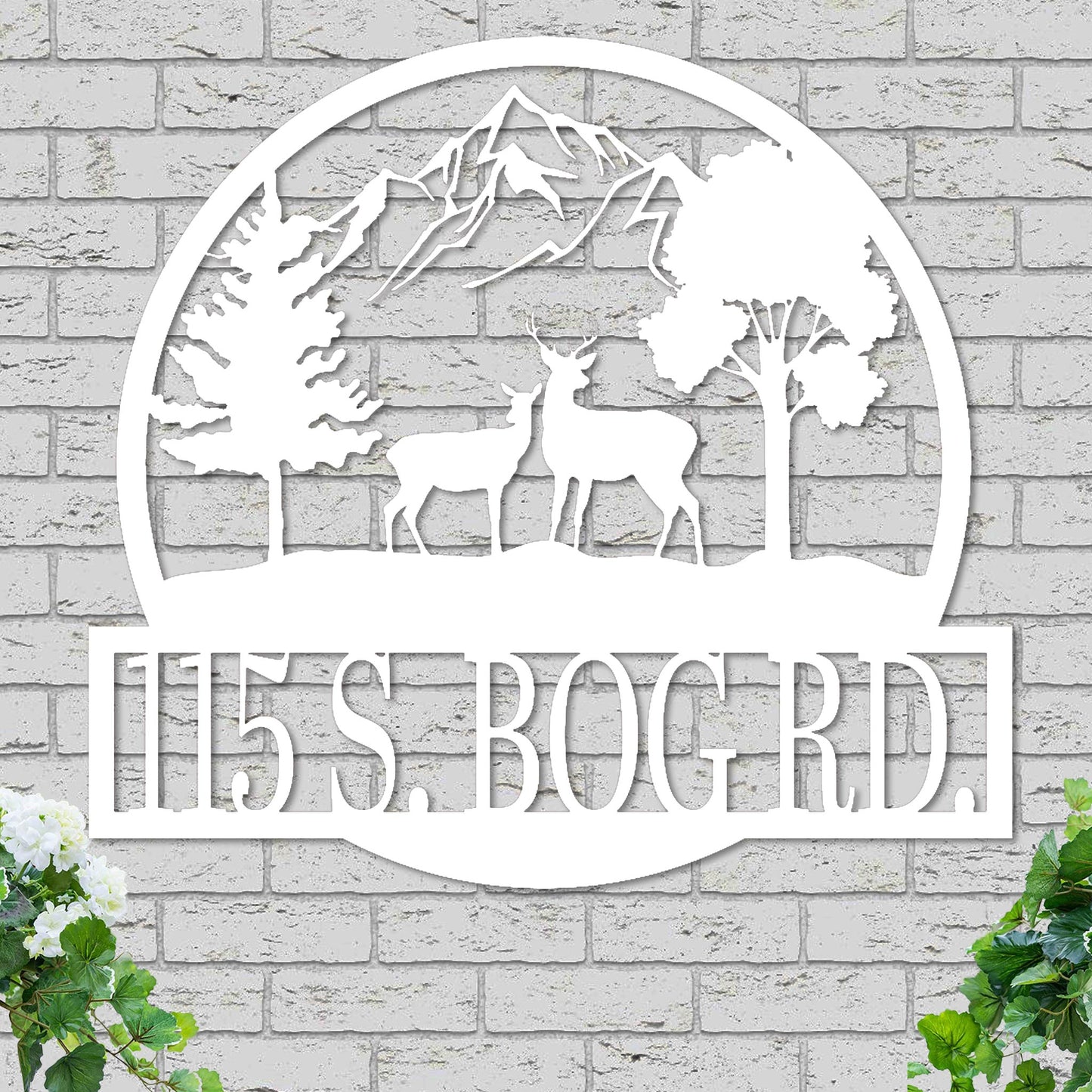 Custom Deer Landscape Sign