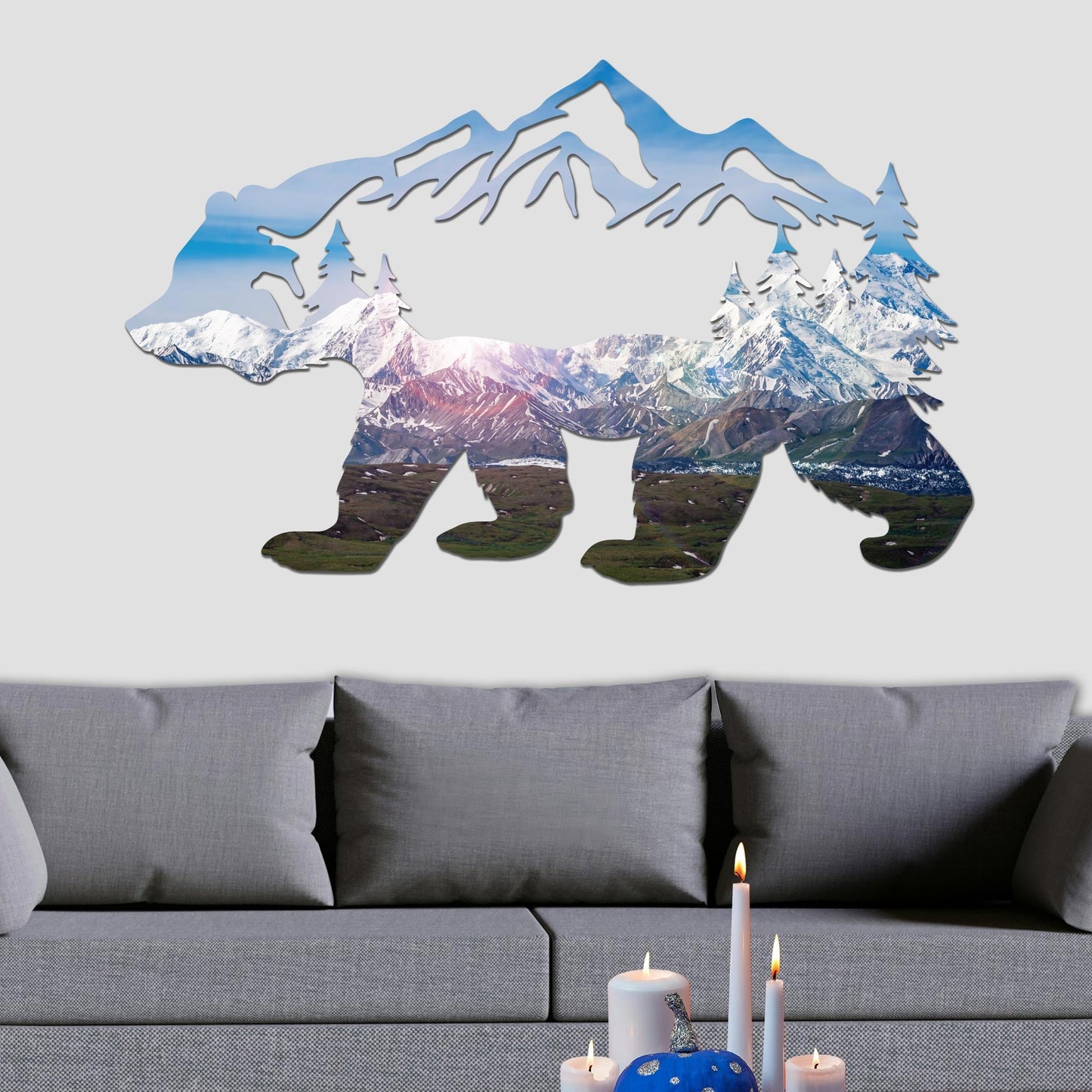 Denali Mountains in Bear Wall Art