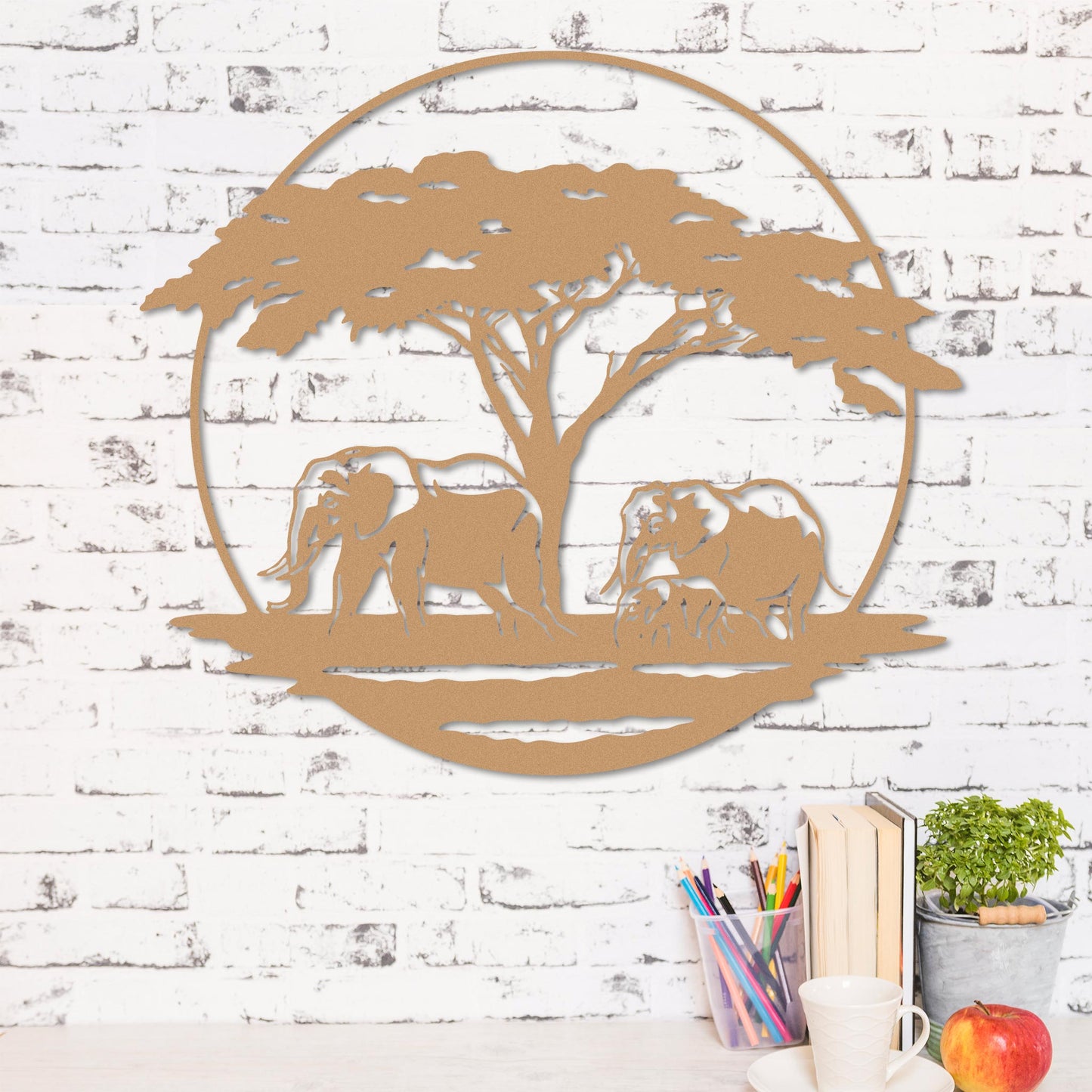 Elephant with Calf in the Serengeti Sign