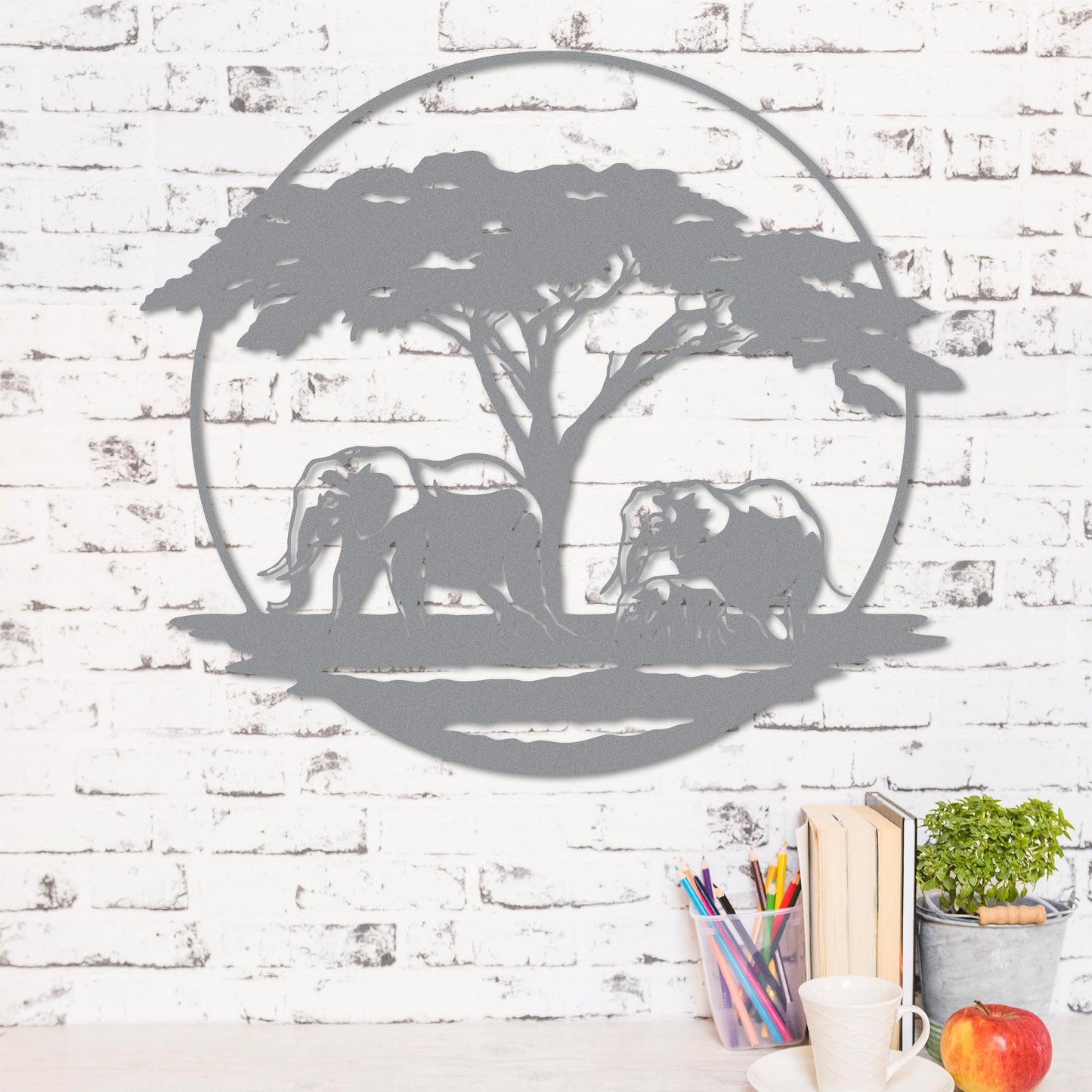 Elephant with Calf in the Serengeti Sign