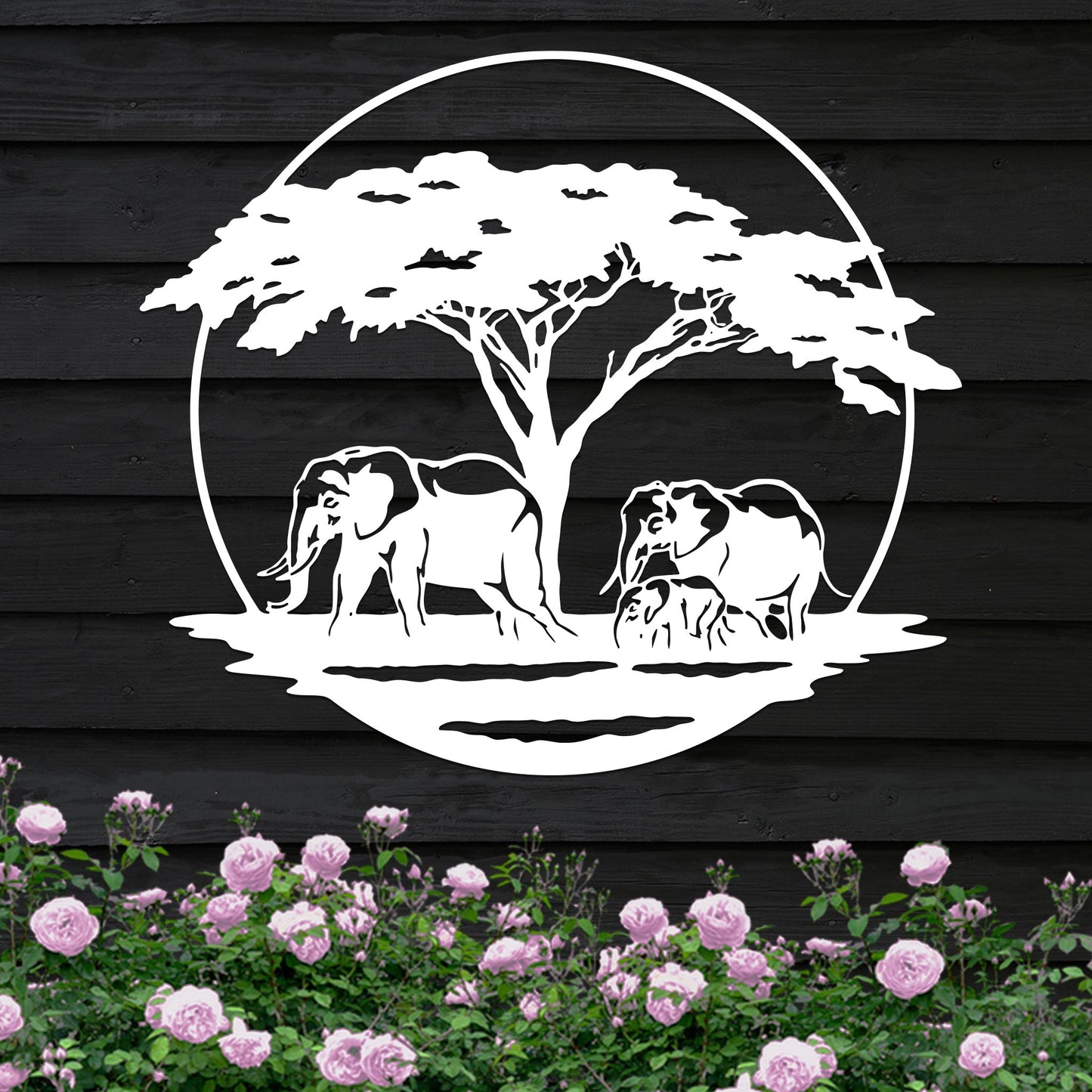 Elephant with Calf in the Serengeti Sign