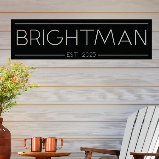 Family Name Sign with Date V2