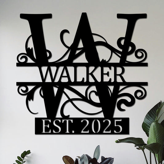 Family Name w Established Year Sign