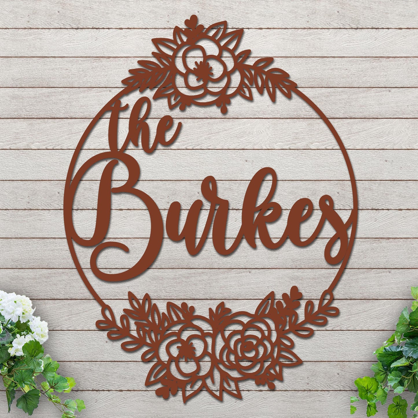 Family Name with Roses