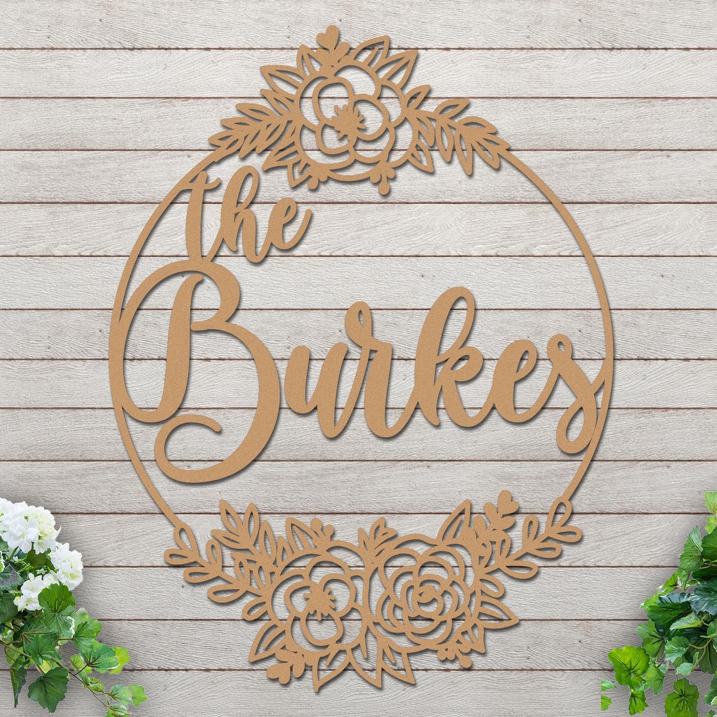 Family Name with Roses