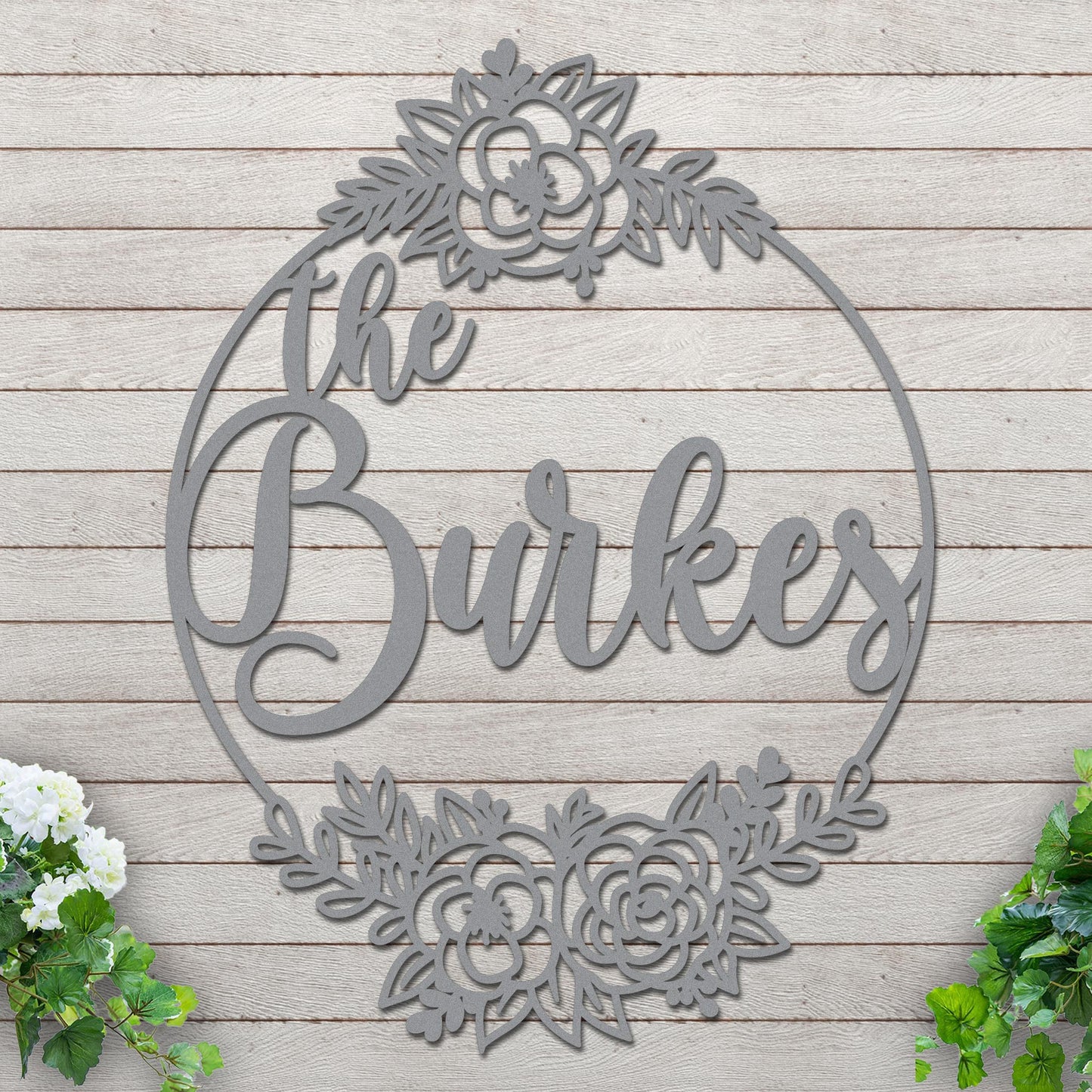 Family Name with Roses