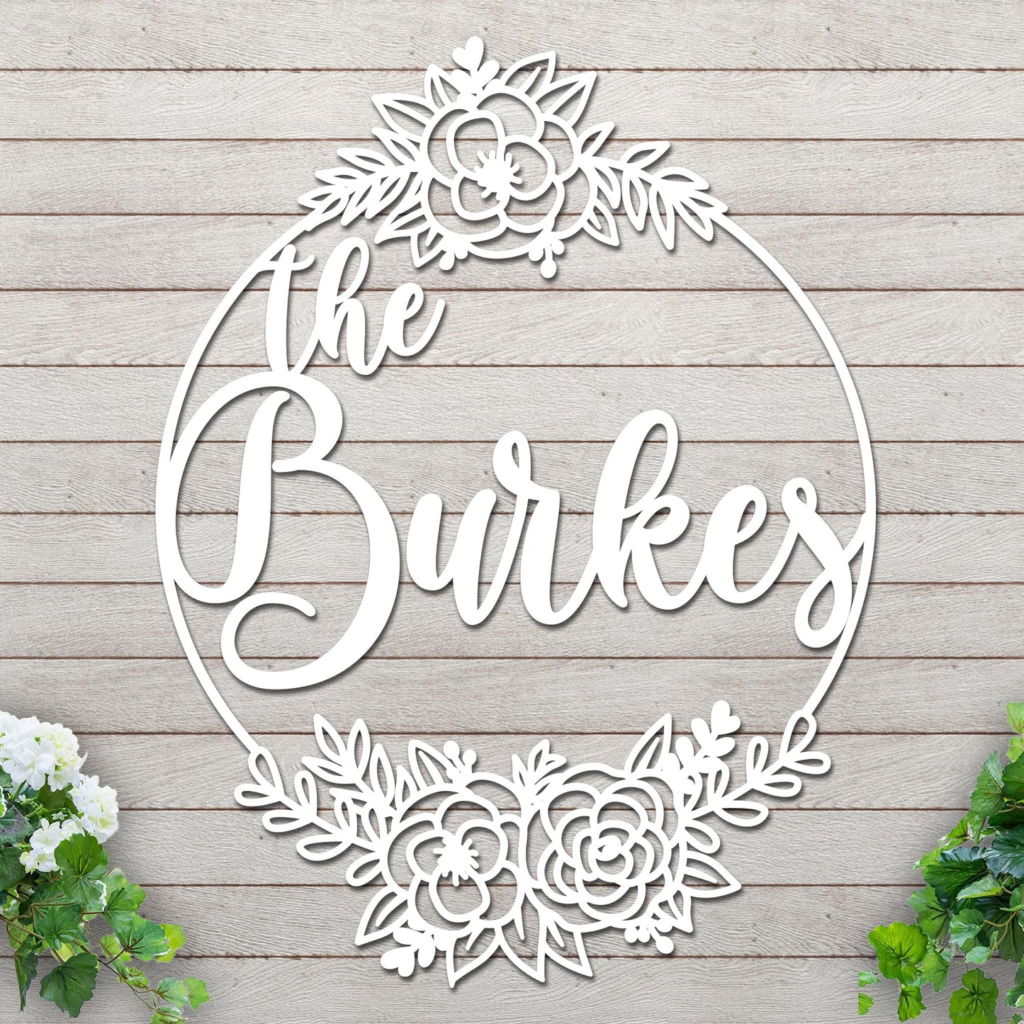 Family Name with Roses