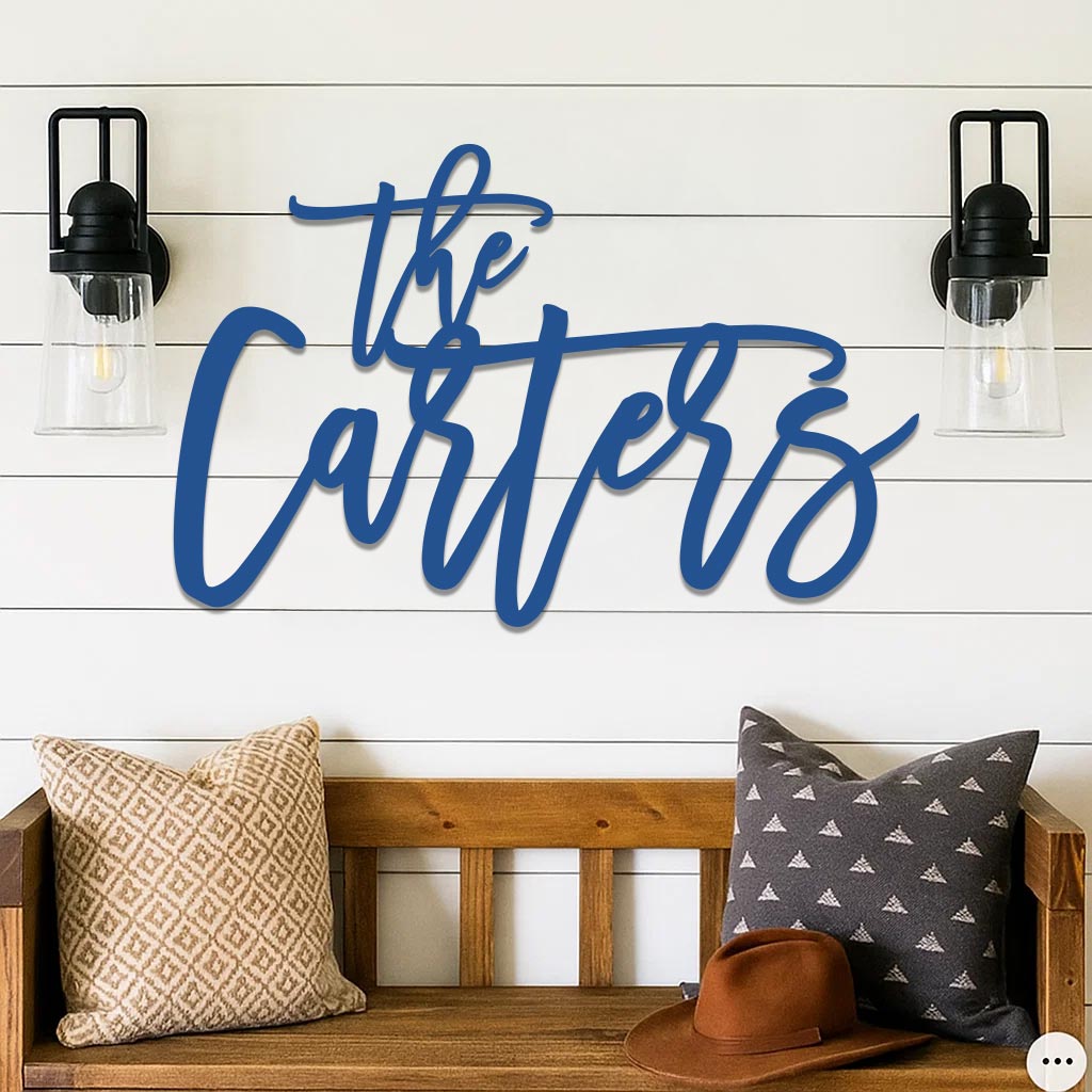 Fancy Family Name Sign