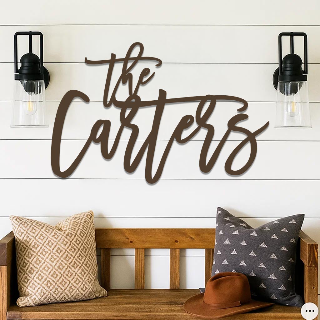Fancy Family Name Sign