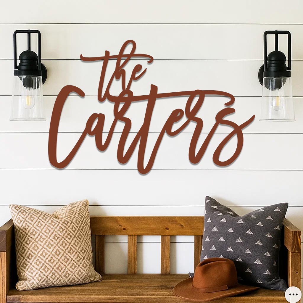 Fancy Family Name Sign