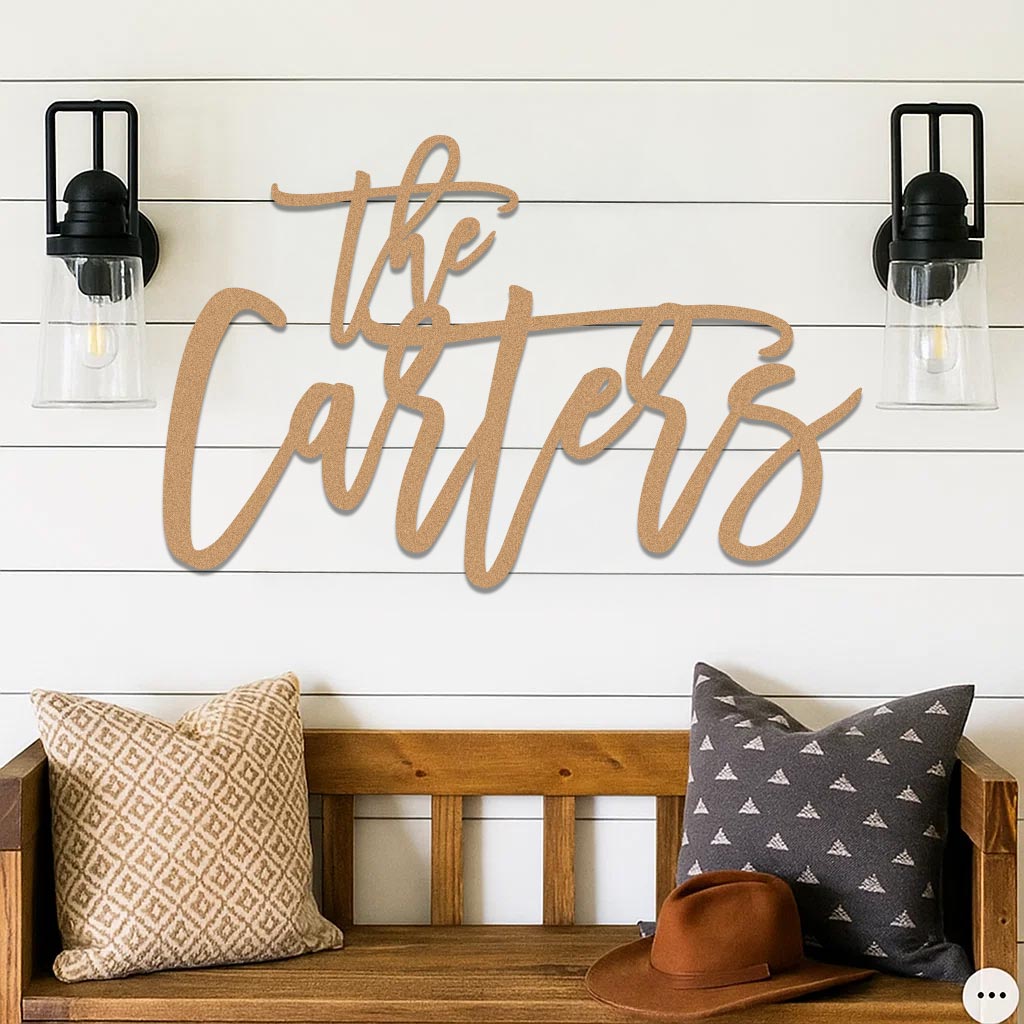 Fancy Family Name Sign