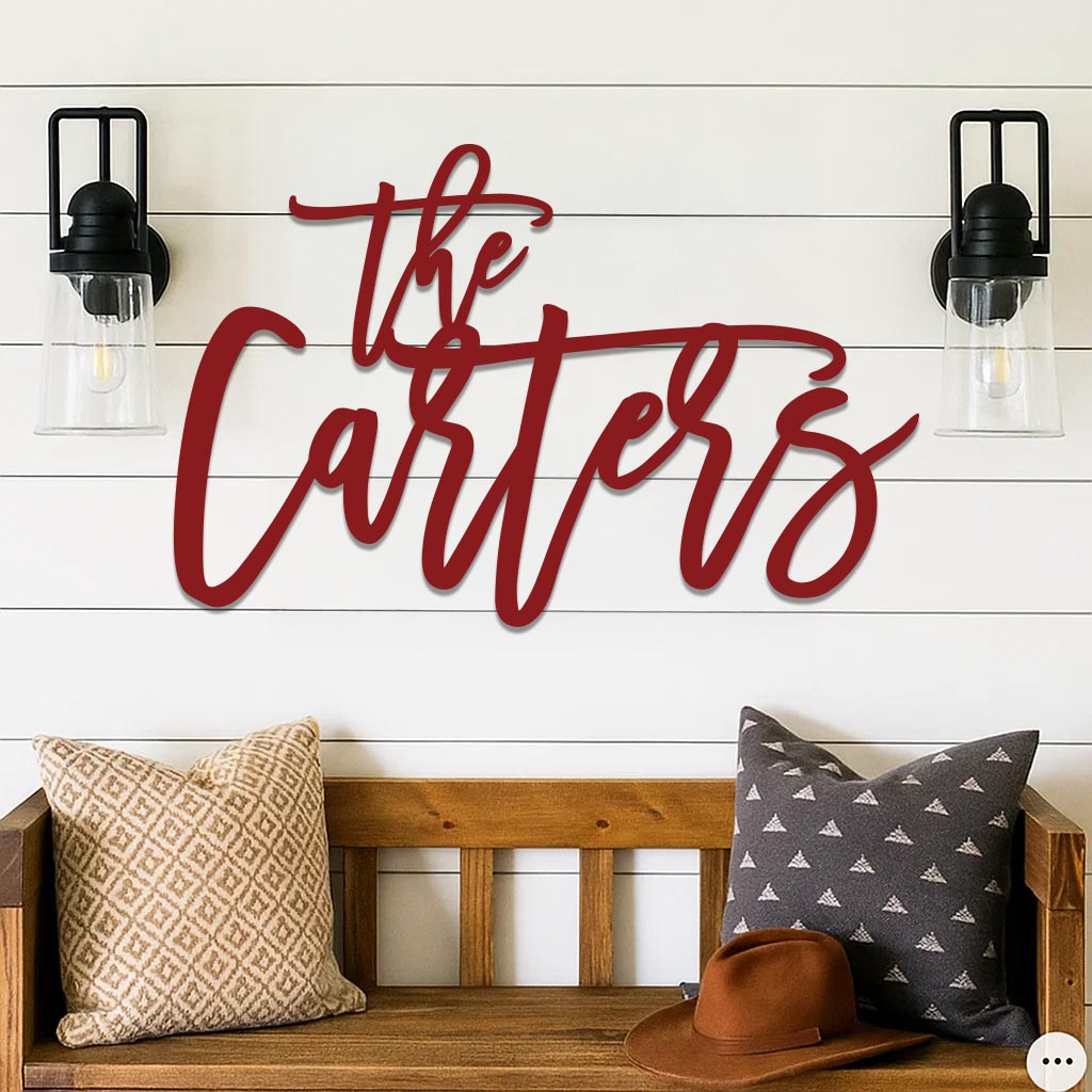 Fancy Family Name Sign