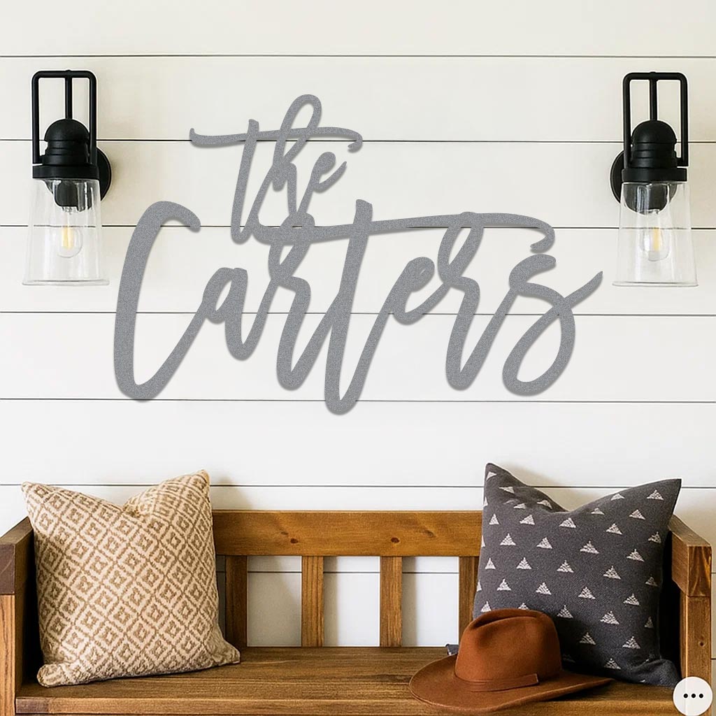 Fancy Family Name Sign