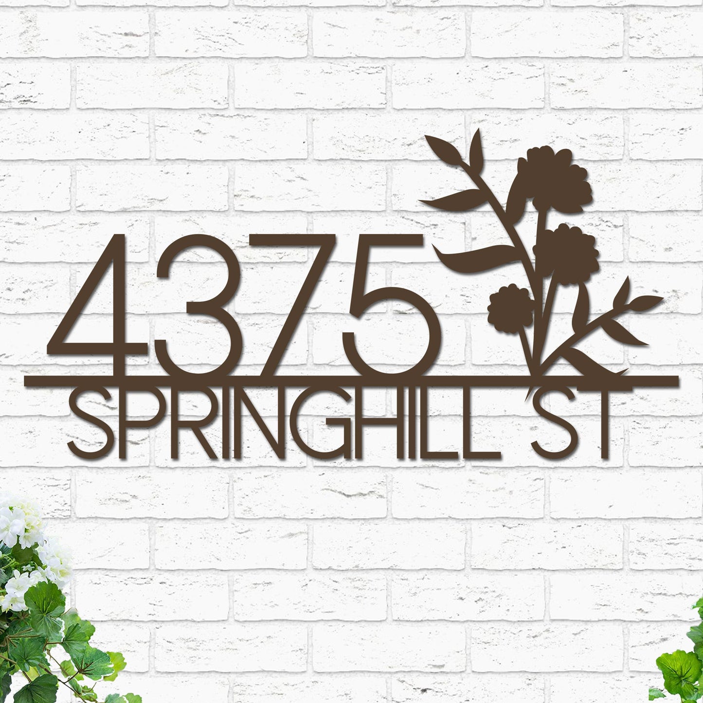 Flowers Address Sign
