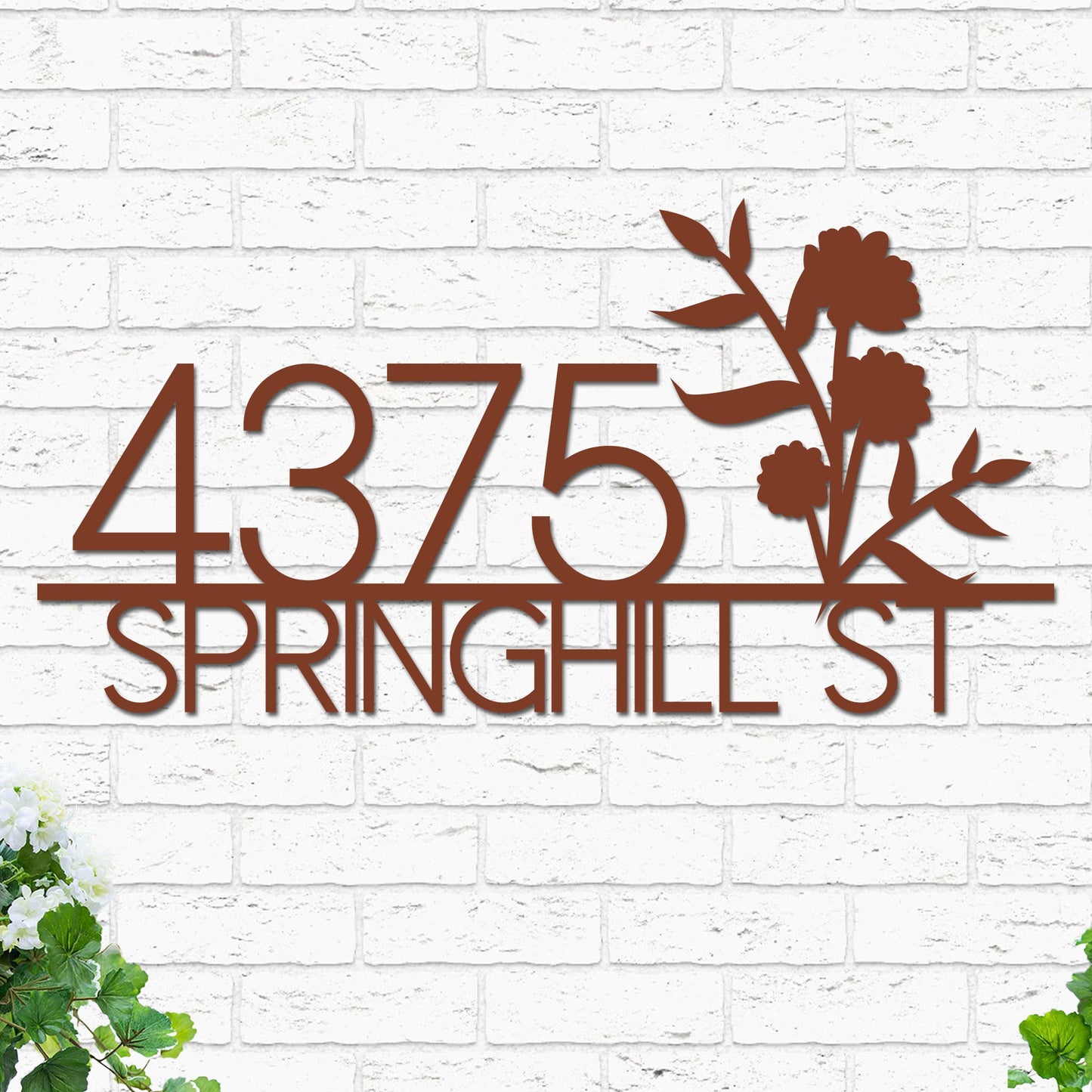 Flowers Address Sign