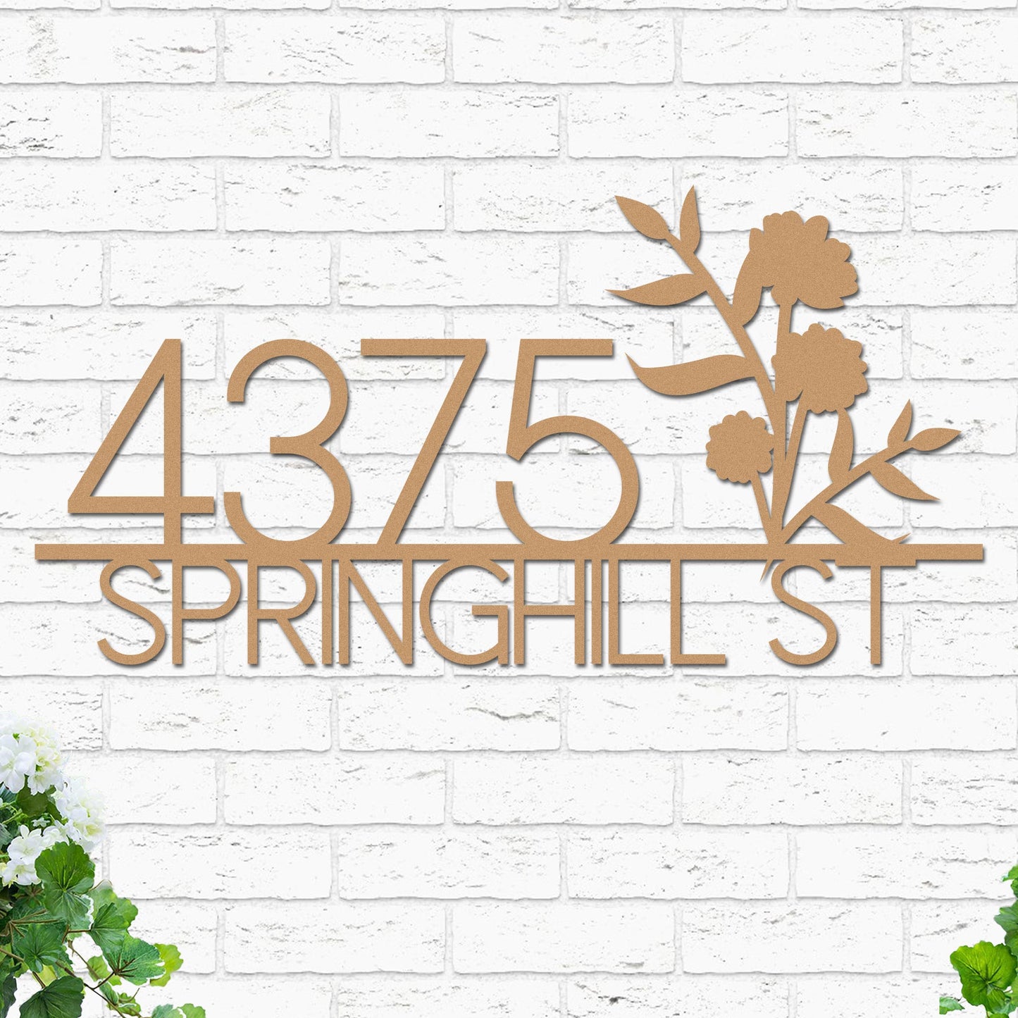 Flowers Address Sign