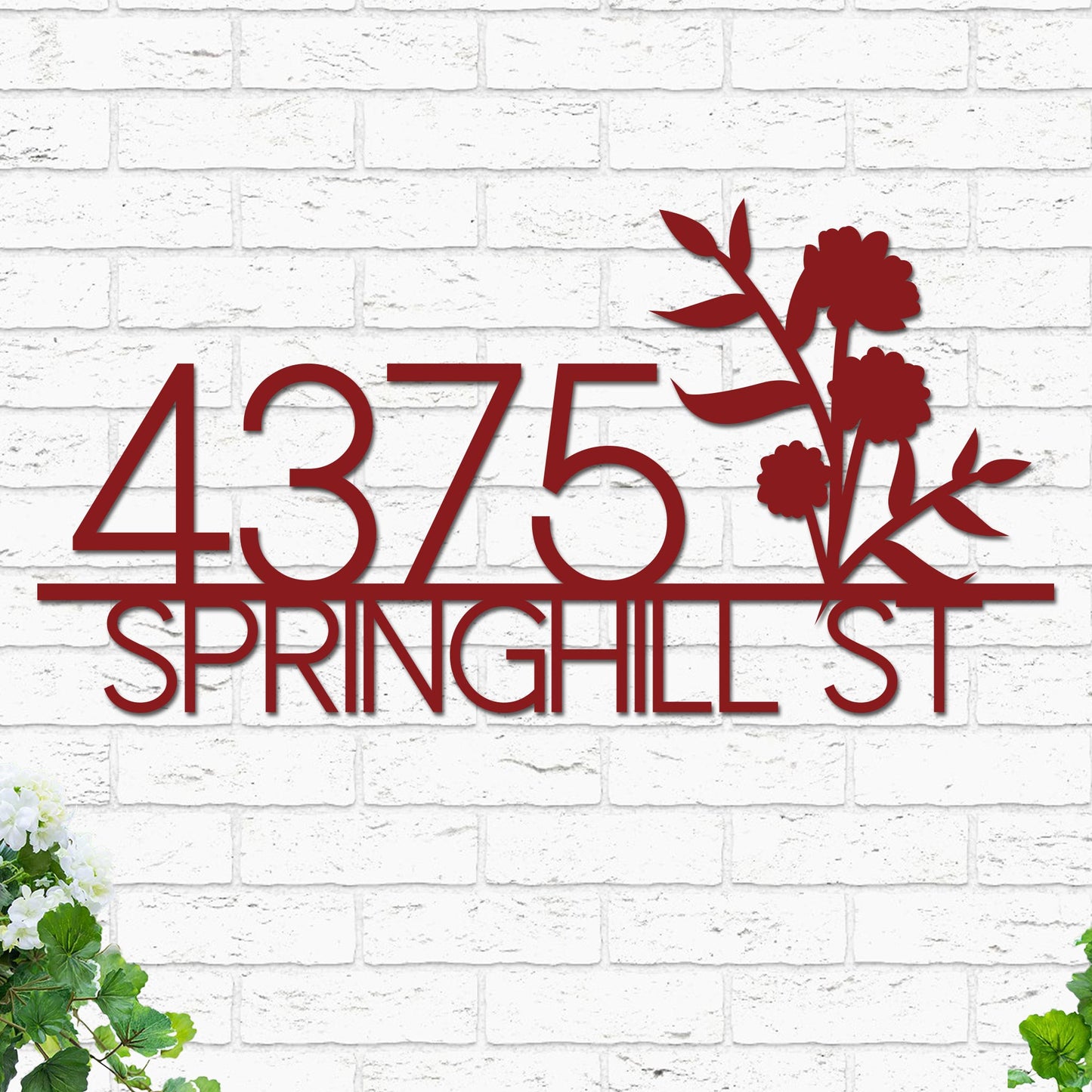Flowers Address Sign