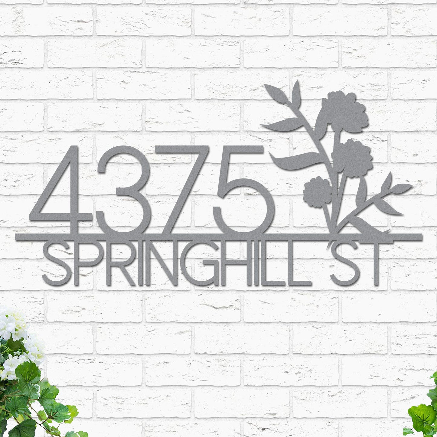 Flowers Address Sign