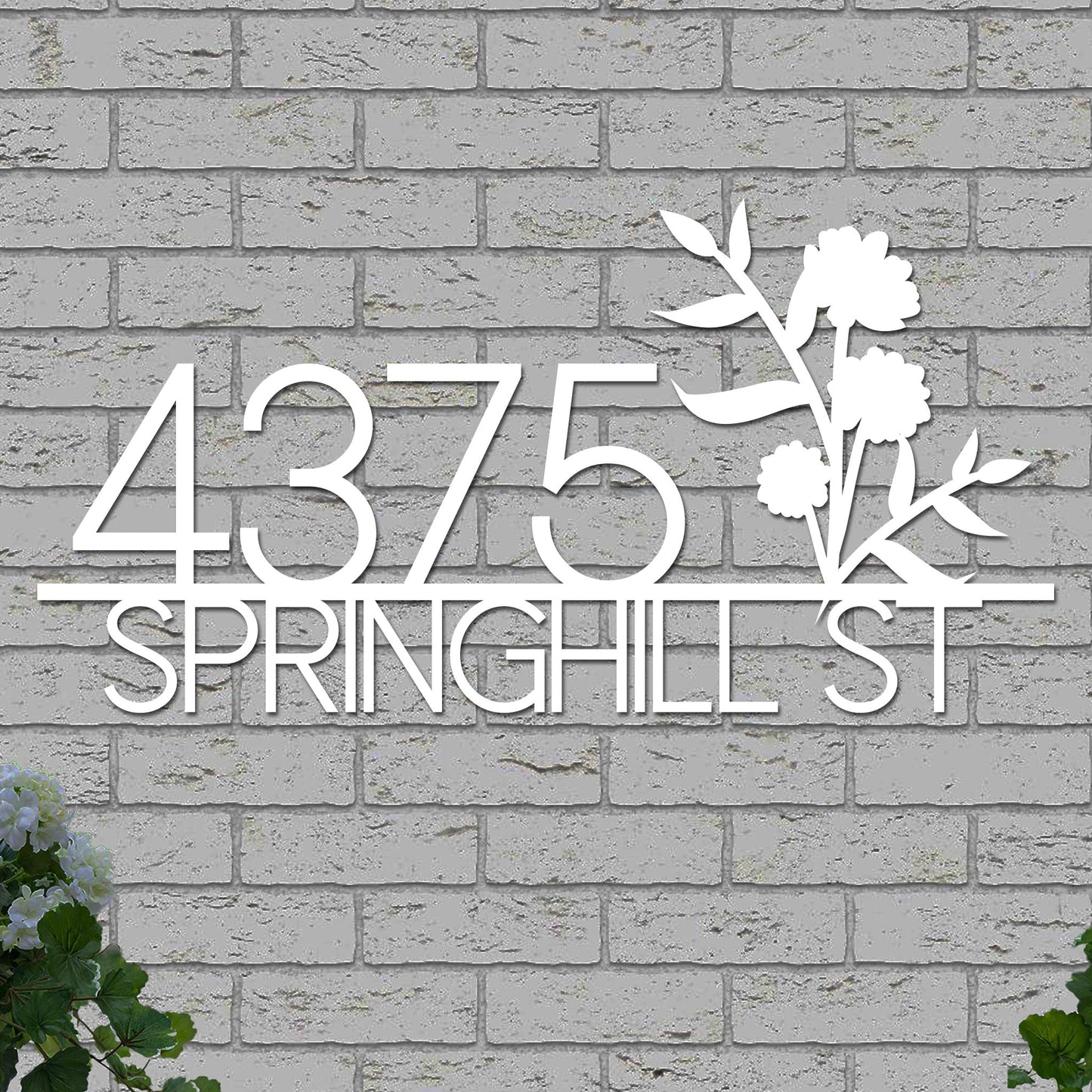 Flowers Address Sign