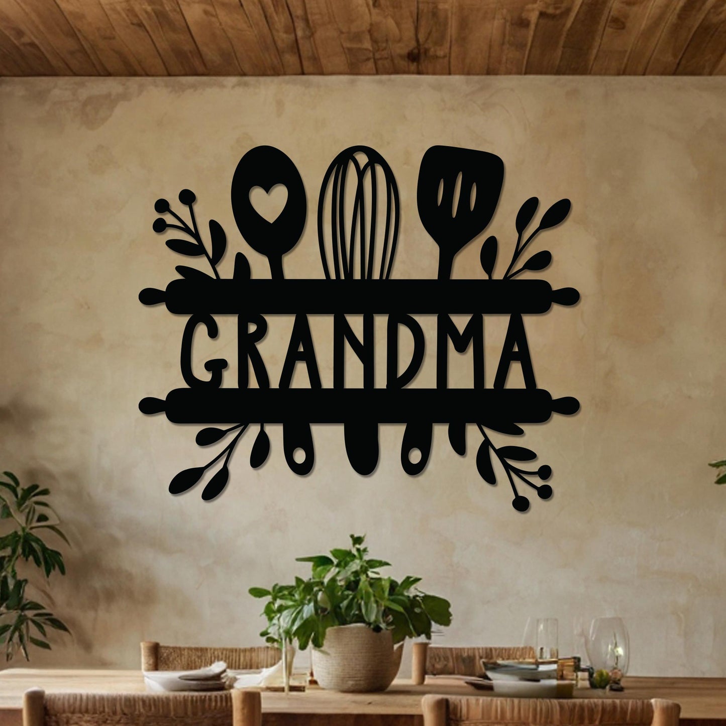 Grandma Sign w Kitchen Utensils