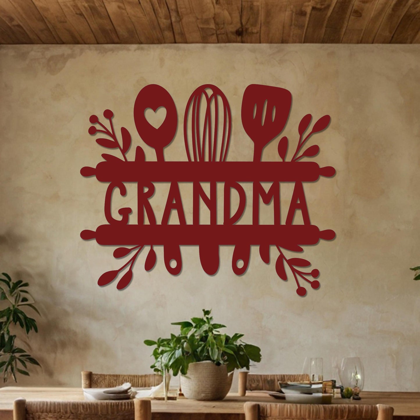 Grandma Sign w Kitchen Utensils